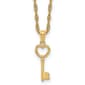 Gold Classics&#40;tm&#41; Yellow Gold 3D Heart Key Pendant Necklace - image 1
