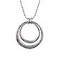 Roman Bella Uno Silver-Tone Circle Pendant Necklace - image 1