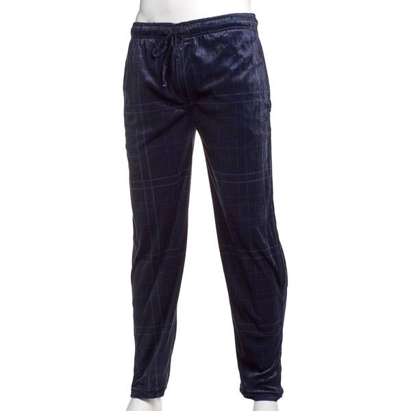 Mens Preswick & Moore&#40;R&#41; Plaid Silky Lounge Pajama Pants - Blue - image 