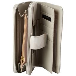 Womens Buxton Checkbook Wallet - Grey
