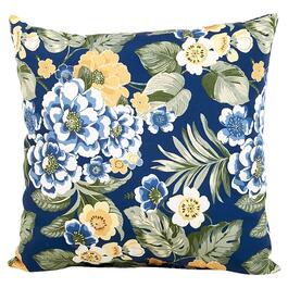 Jordan Manufacturing Floral Outdoor Toss Pillow - Blue/Yellow
