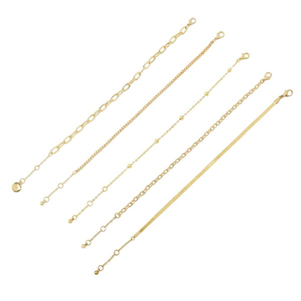 Steve Madden Bead & Link 6pc. Mixed Bracelet Set - image 