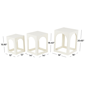 9th & Pike® Modern White Metal Accent Table Set - image 4