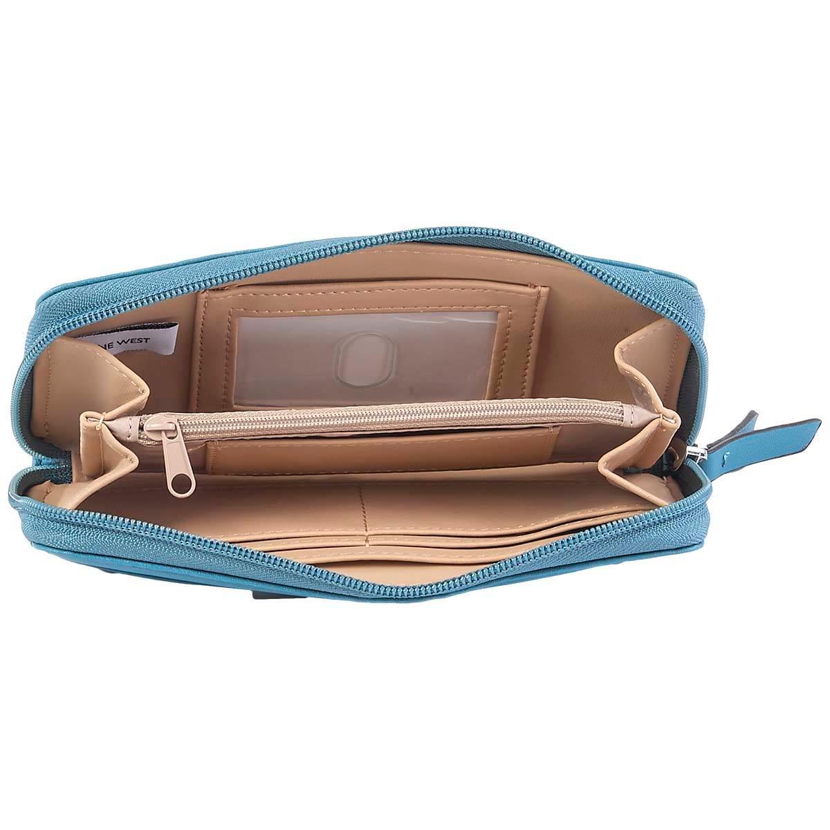 Buy Nine West Verna Slg Check Sec Wallet Fawn In Beige | 6thStreet Qatar