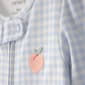 Baby Girl (NB-9M) Carter''s® Peach Gingham 2 Way Zip Pajamas - image 2