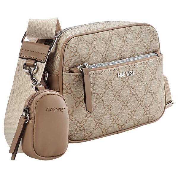 Nine West Posie Camera Geometric Logo Crossbody - Mushroom