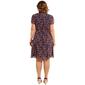 Plus Size MSK Short Sleeve Chiffon Floral Pintuck Midi Dress - image 3