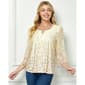 Womens Sara Michelle 3/4 Floral Bell Bar Neck Pullover - image 1