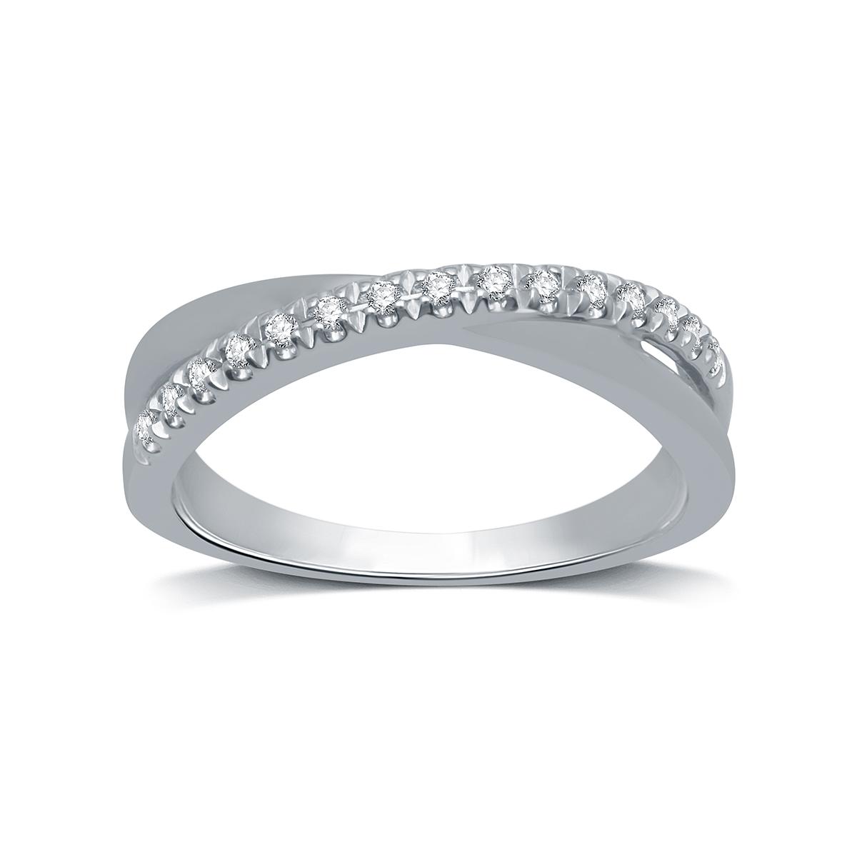 Endless Affection™ 1/10ctw. Diamond Overlap Wedding Band