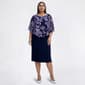 Plus Size Connected Apparel Floral Capelet Shift Dress - image 1