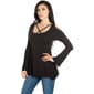 Womens 24/7 Comfort Apparel Criss Cross Cold Shouder Tunic - image 3