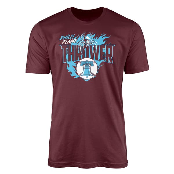 Mens Tailgate Philly Baseball Flame Thrower Short Sleeve Tee - image 