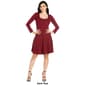 Womens 24/7 Comfort Apparel Long Sleeve Skater Dress - image 2