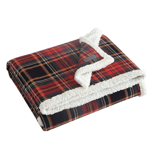 Eddie Bauer Mountain Tartan Cotton Reversible Throw - image 