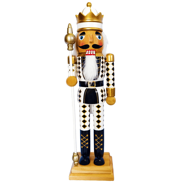 Santa''s Workshop 14in. Harlequin King Nutcracker - image 