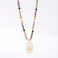 Ashley Cooper&#40;tm&#41; Wood Bead Multi-Color Necklace w/ Hammered Pendant - image 1