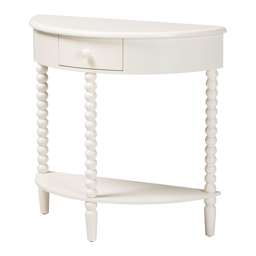 Baxton Studio Raynera Bobbin-Leg Demilune Console Table