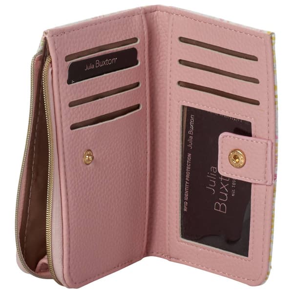 Womens Buxton Lare Zip Around Snap Wallet
