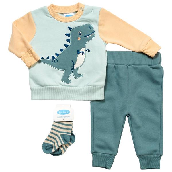 Baby Boy (NB-9M) bon bebe(R) Dino Cozy Sweatshirt Set - image 