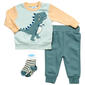 Baby Boy (NB-9M) bon bebe(R) Dino Cozy Sweatshirt Set - image 1