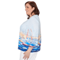 Plus Size Alfred Dunner Port Side 3/4 Sleeve Harbor Scene Blouse - image 3