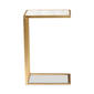 Baxton Studio Parkin C-Shaped End Table with Marble Tabletop - image 2