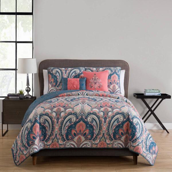 VCNY Home Casa Real Reversible Quilt Set - Twin - image 