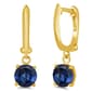 Gemstone Classics(tm) Gold Created Blue Sapphire Earrings - image 1