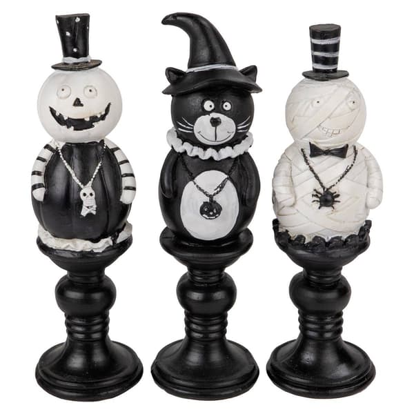 Northlight Seasonal Set of 3 Halloween Candlesticks - image 