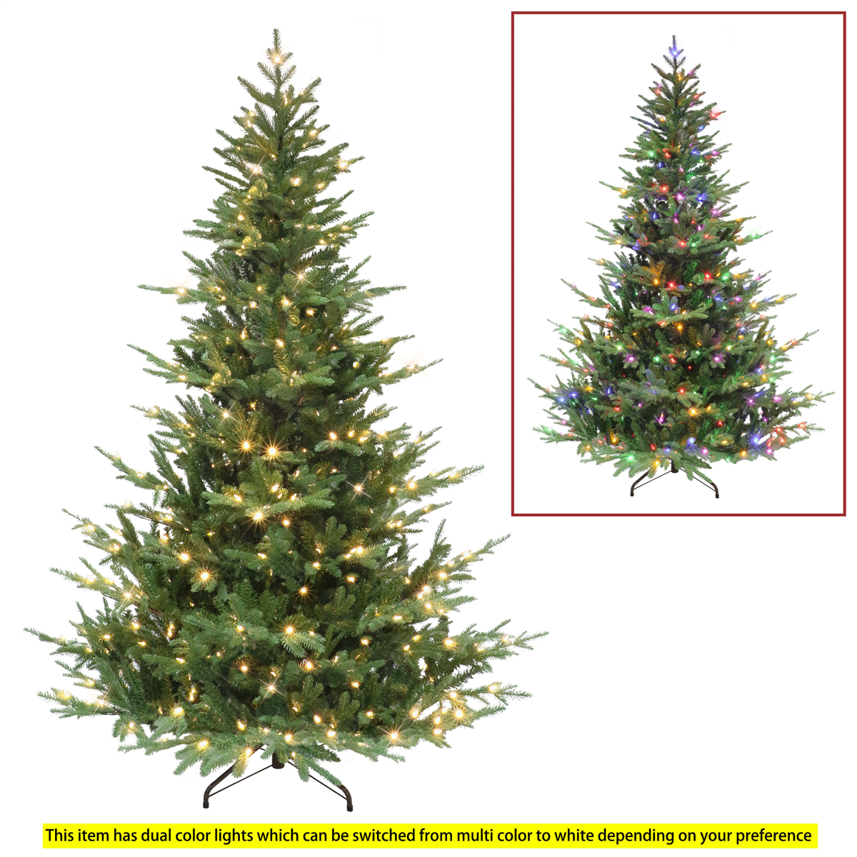 Puleo International 7.5ft. Pre-Lit Sacramento Fir Christmas Tree