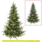Puleo International 7.5ft. Pre-Lit Sacramento Fir Christmas Tree - image 6