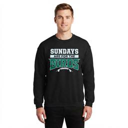 Mens Tailgate Philadelphia Football Sunday Birds Crew Sweatshirt