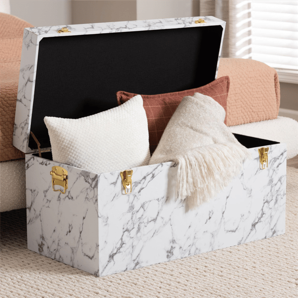 Baxton Studio Brenta Storage Trunk with Lift-Top Lid
