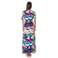 Womens 24/7 Comfort Apparel Tropical Print A-Line Maxi Dress - image 3