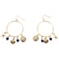 Ashley Cooper(tm) Blue Gold-Tone Hoop Sealife Charm Earrings - image 1
