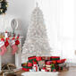 Northlight Seasonal 6.5ft. Pre-Lit Flocked Artificial Spruce Tree - image 2