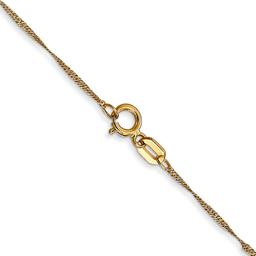 Gold Classics™ 1mm. 14kt. Gold Singapore Chain Necklace