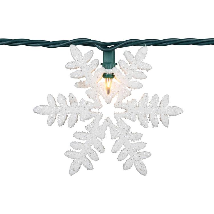 Northlight Seasonal 6ft. Glittered Snowflake Christmas Light Set