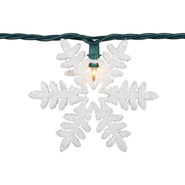 Northlight Seasonal 6ft. Glittered Snowflake Christmas Light Set