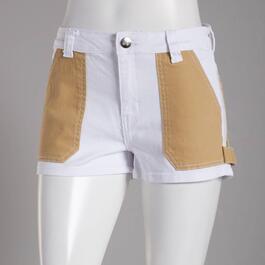 Juniors Gogo Jeans High Rise Color Carpenter Shorts with Pockets