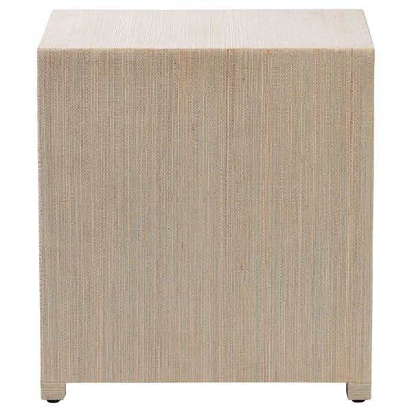 bali & pari Quinn Bohemian Woven Natural Grasscloth Nightstand