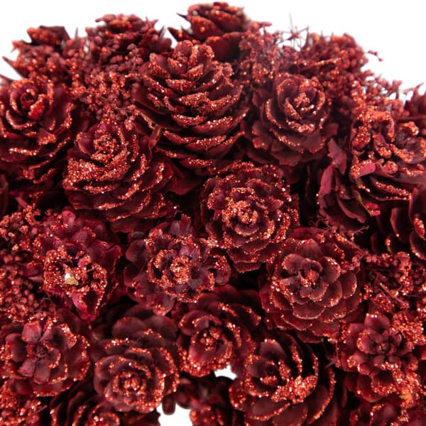 Northlight Seasonal Pine Cone Rose Valentine''s Day Heart Wreath
