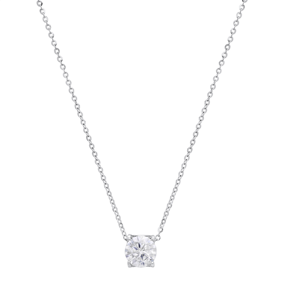 Saffron 1ctw. Moissanite Diamond Basket Pendant Necklace