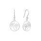 Athra Sterling Silver Laser Cut Palm Tree Drop Earrings - image 1