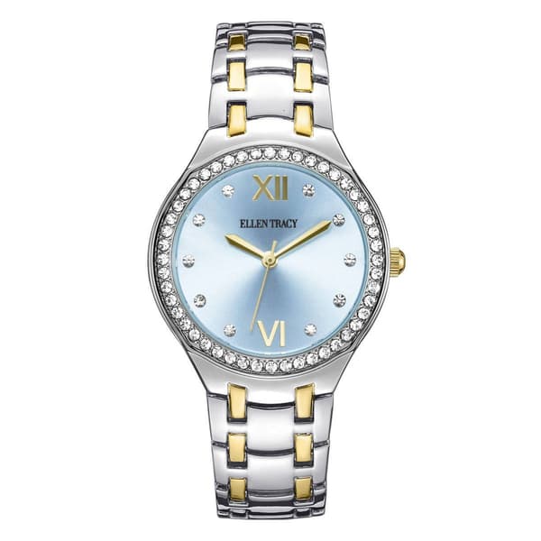 Womens Ellen Tracy Two-Tone Light Blue Dial Watch - ET5342TTG - image 