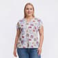 Plus Size Architect(R) Dolman Sleeve Split Neck Linen Like Tee - image 1