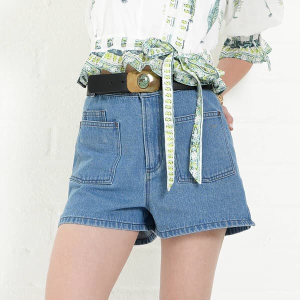 Womens MNK 5-Pocket Denim Shorts