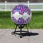 Northlight Seasonal Mosaic Floral Outdoor Garden Gazing Ball - image 3