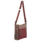 DS Fashion Ultrasuede Color Block Crossbody - Plum/Multi - image 3