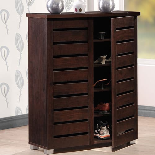 Baxton Studio Adalwin 2 Door Shoe Storage Cabinet